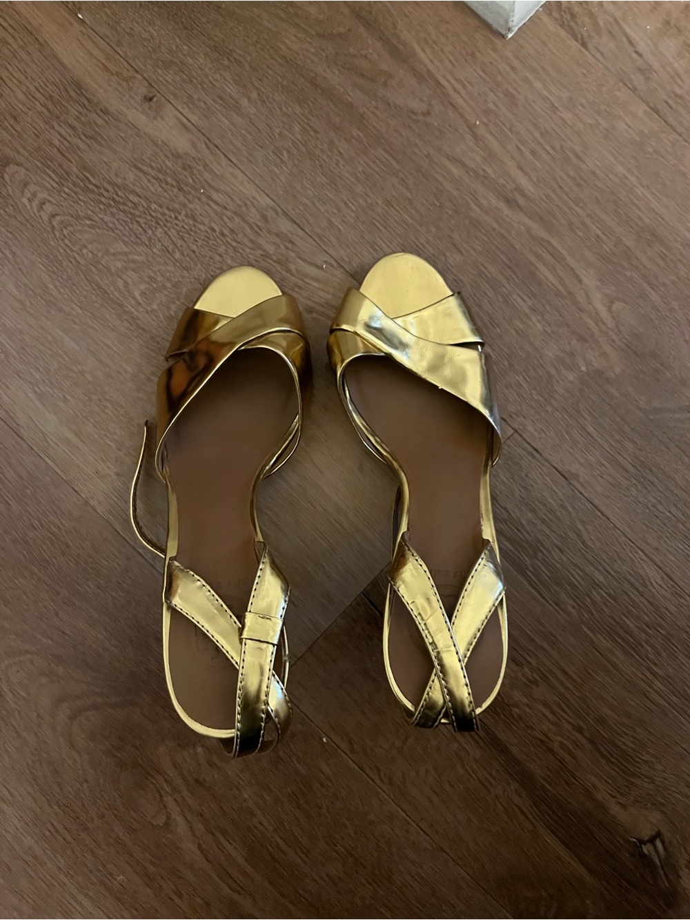 Tory Burch Gold Metallic Strappy High Heel Sandals - Women's - Picture 2 of 3